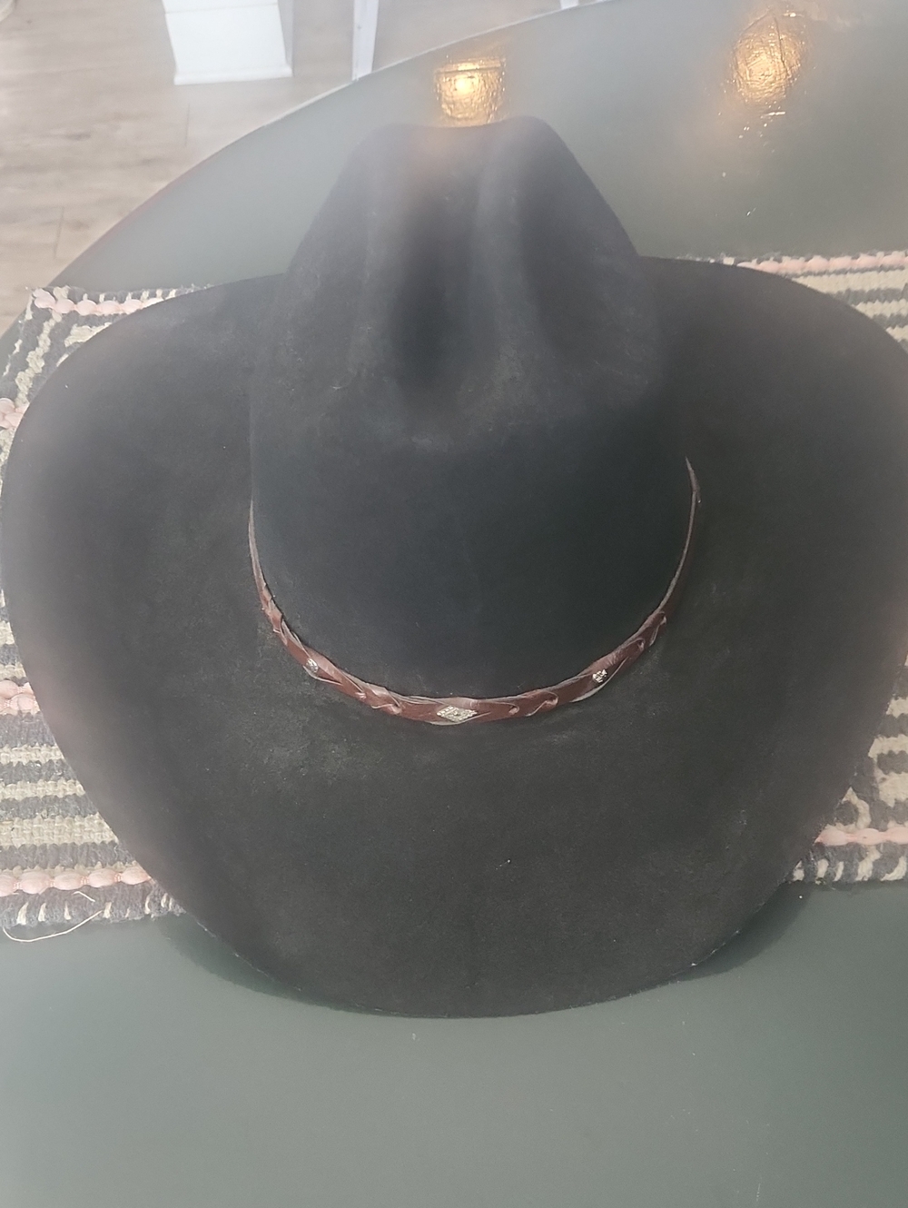 Justin Black 100% Wool Hat